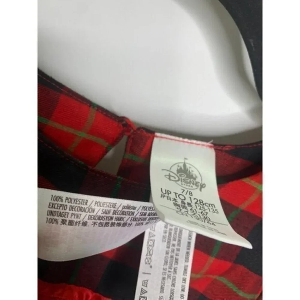 Disney Minnie Mouse Holiday‎ Plaid Nightshirt for Girls Dress Sz 7/8 - Picture 7 of 10